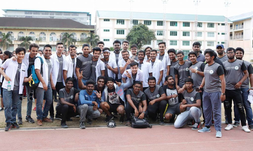 Indian Students during sports event in UV Gullas College of Medicine